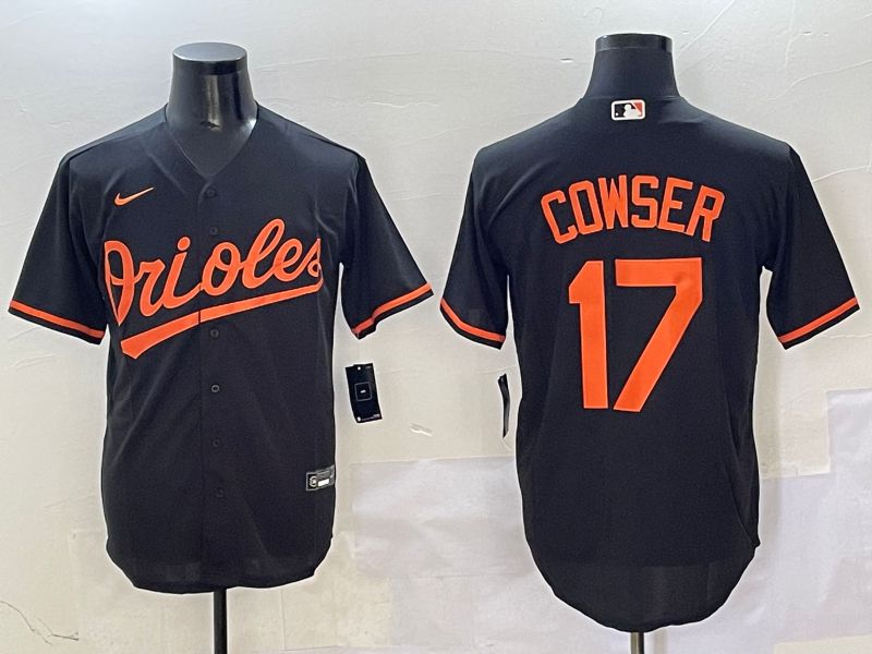 Men Baltimore Orioles 17 Cowser Black Game 2025 Nike MLB Jersey style 11